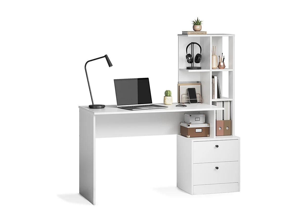 Bureau blanc 136x55x138 denton