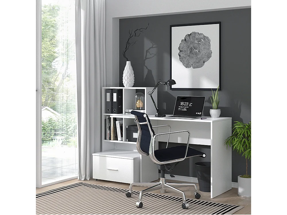 Bureau blanc 149.2x49.8x105.6 lorio