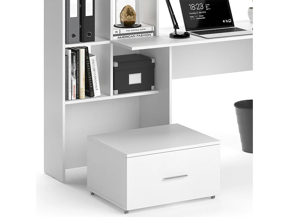 Bureau blanc 149.2x49.8x105.6 lorio