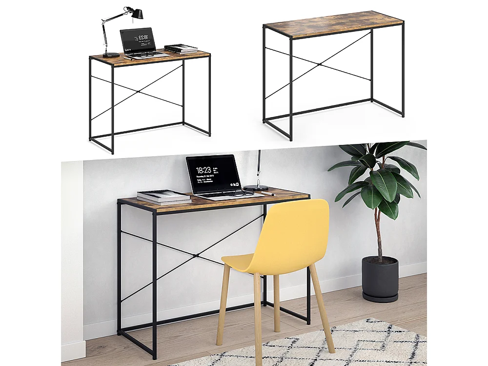 Bureau bois antique 100x45x75 fyrk