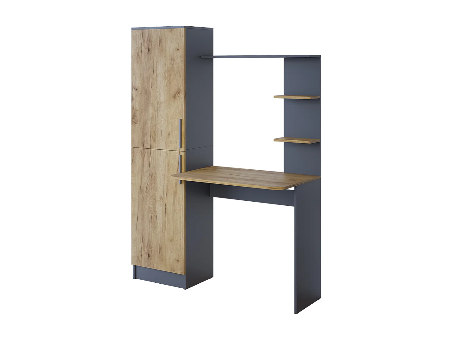 Bureau anthracite/chêne doré 122.9x52x168.5 tessa
