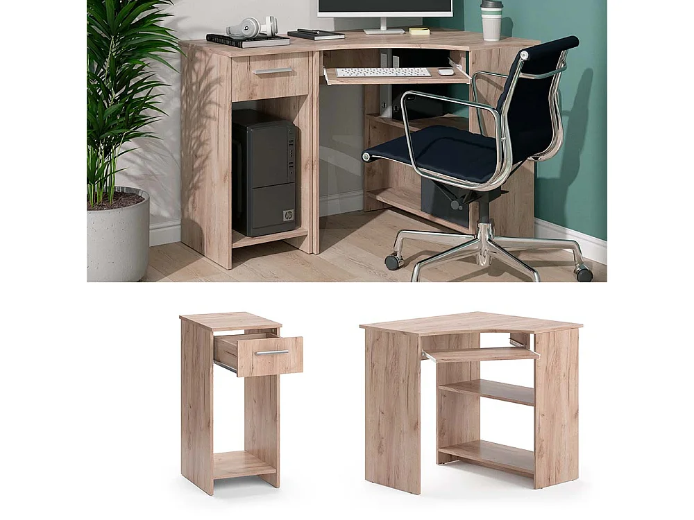 Scrivania angolare sonoma 83x76x77 odin