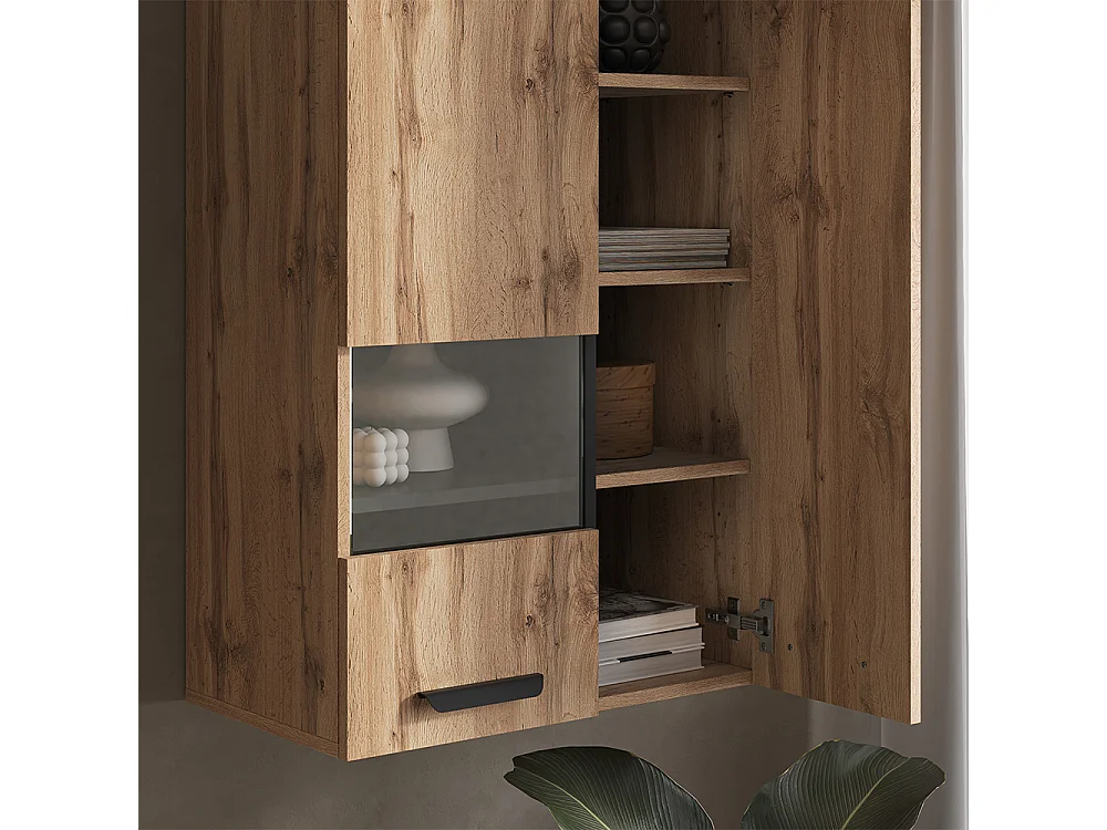 Armoire suspendue marron 60.2x35x98 amber