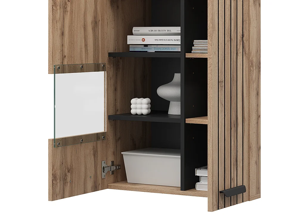 Armoire suspendue marron 60.2x35x98 amber