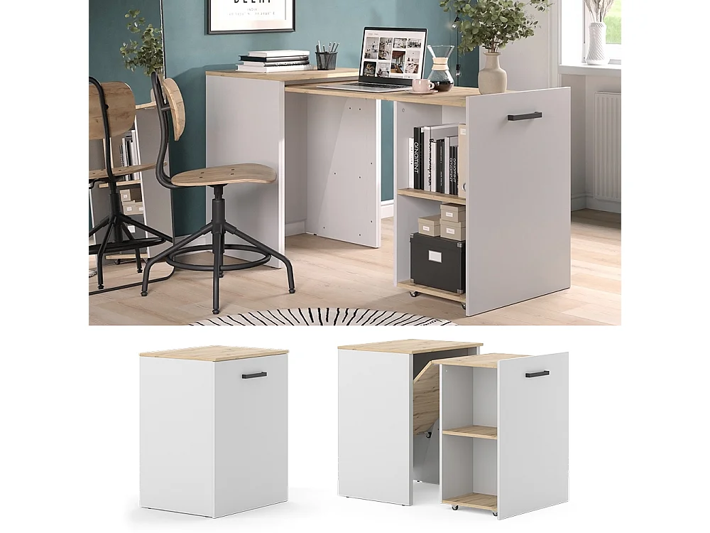 Bureau greige/artisan 60x50.4x78 adam