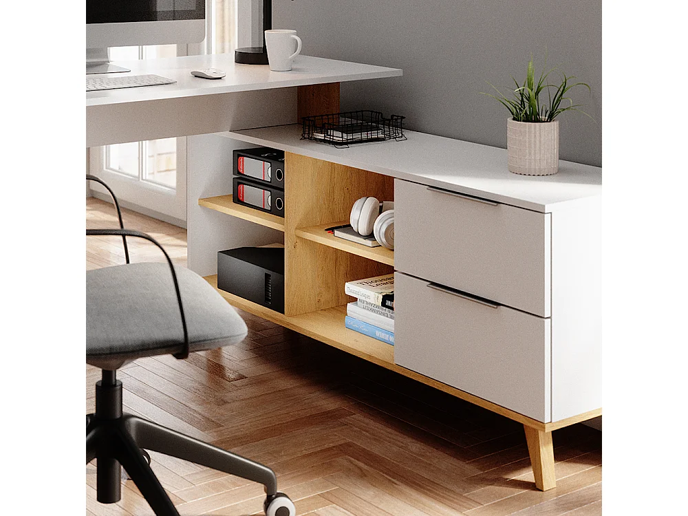 Schreibtisch weiß 138x60x77 nautica