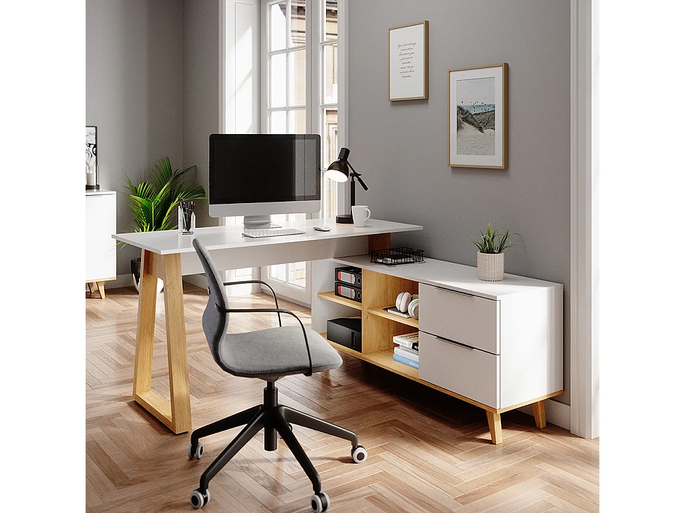Bureau blanc 138x60x77 nautica