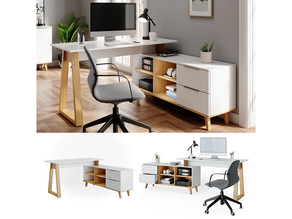 Bureau blanc 138x60x77 nautica
