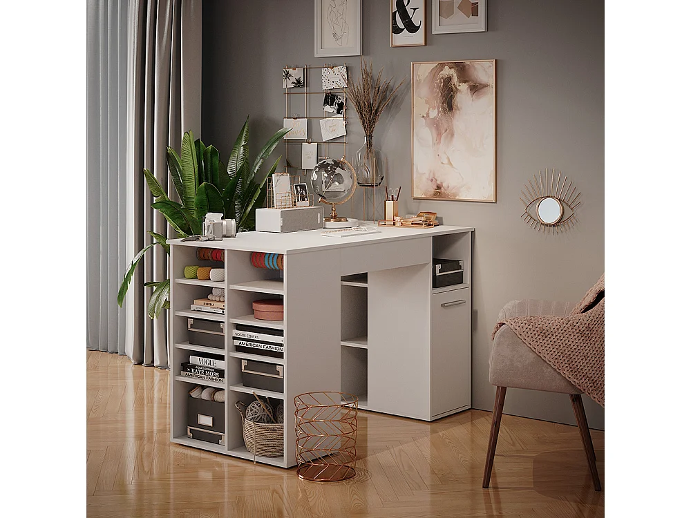 Bureau blanc 135x68x86 victoria