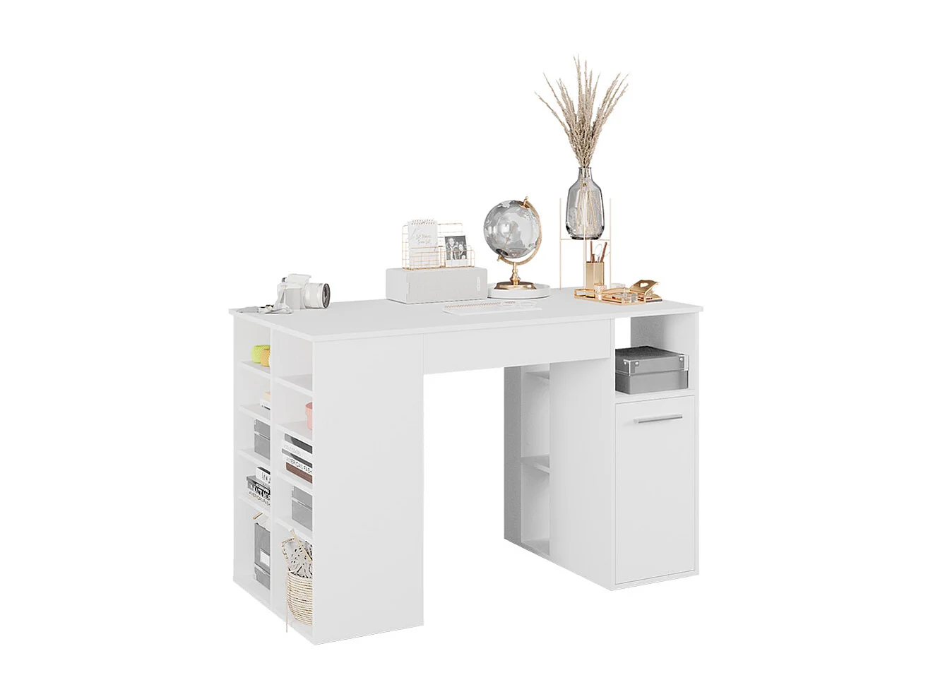 Bureau blanc 135x68x86 victoria