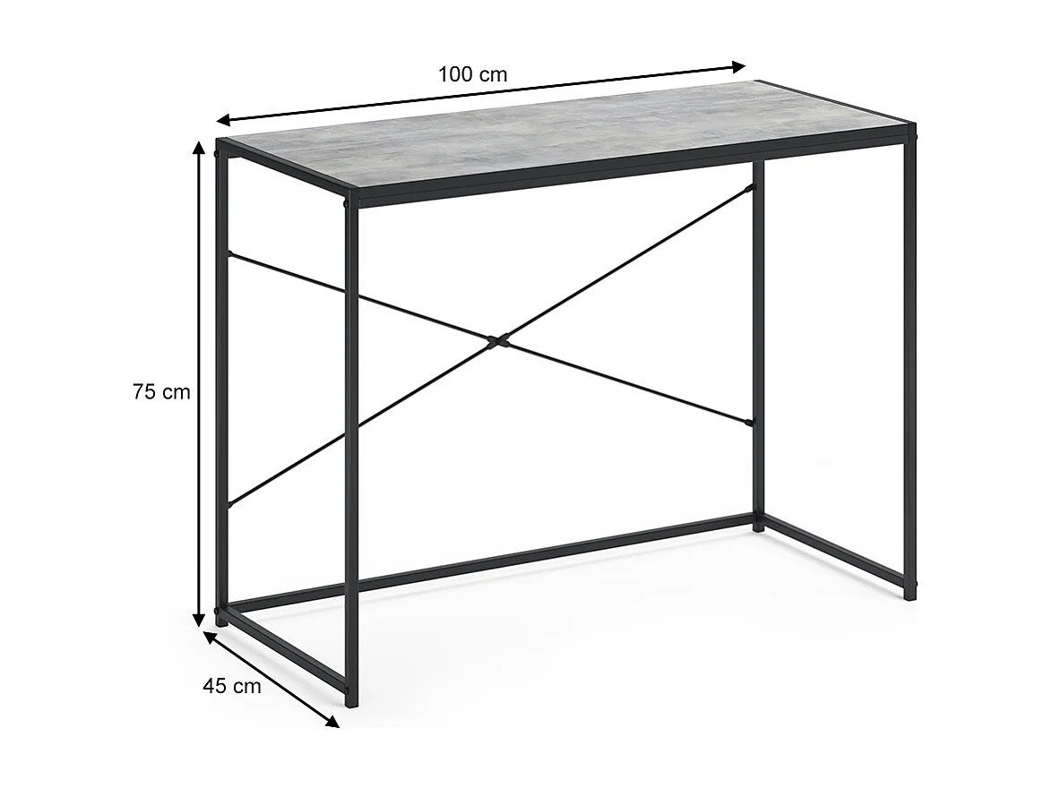Schreibtisch beton 100x45x75 fyrk