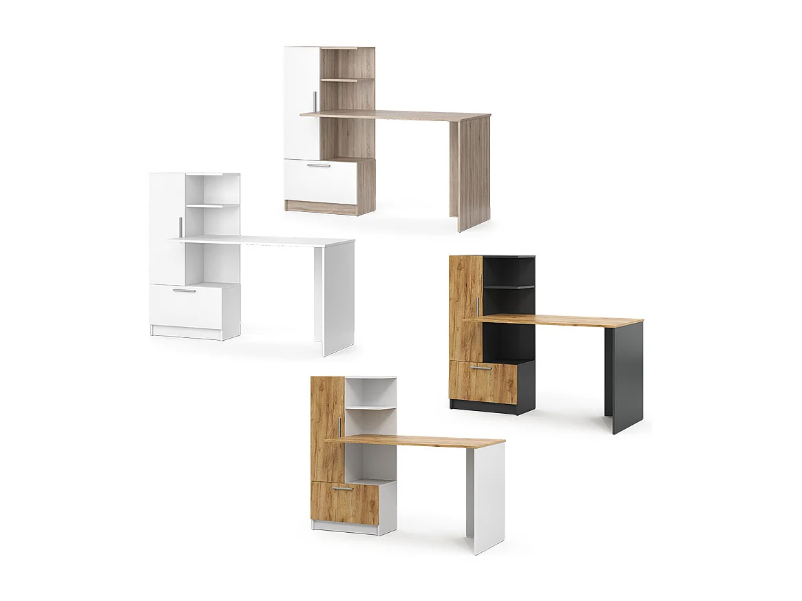 Biurko antracyt/złoty dąb 150x59x120 tomy