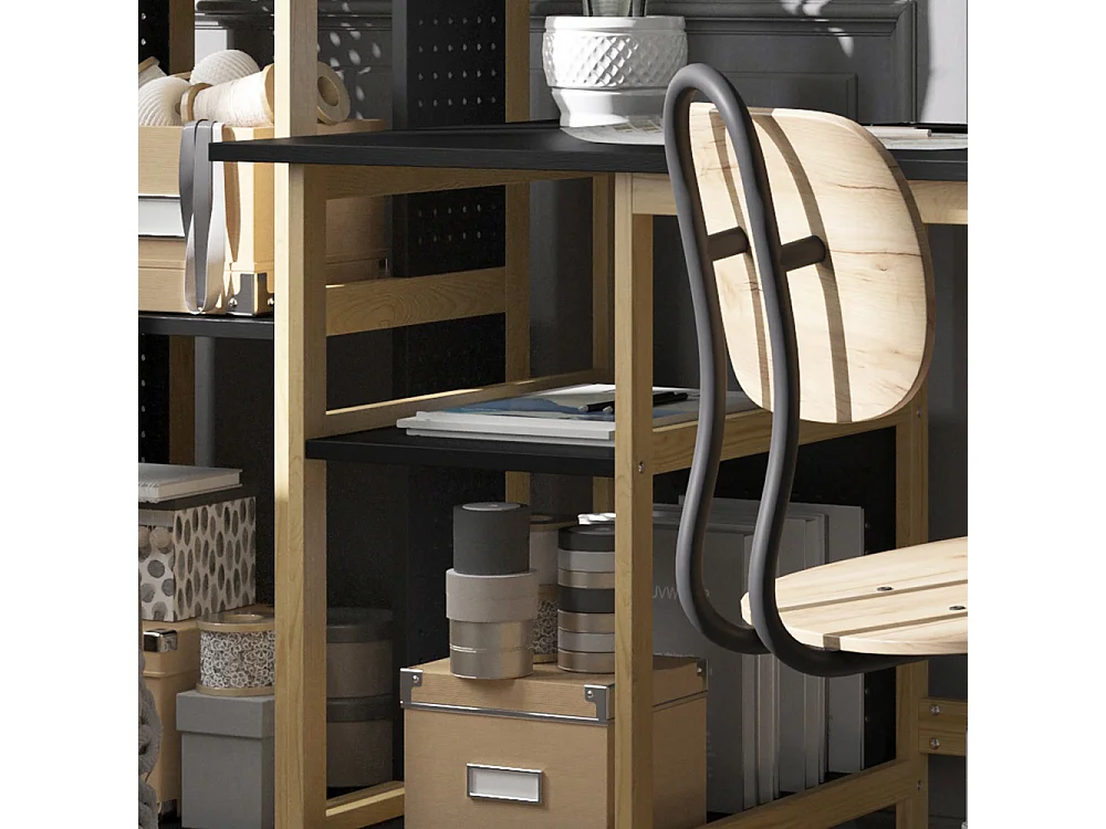 Bureau noir 120x60x75 elvia