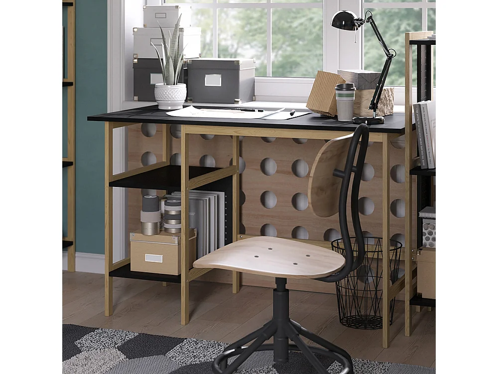 Bureau noir 120x60x75 elvia