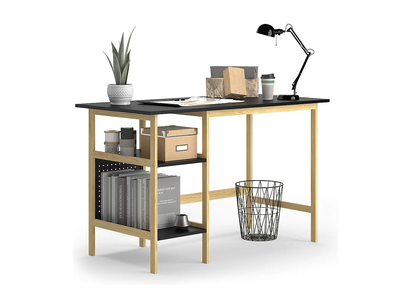 Bureau noir 120x60x75 elvia