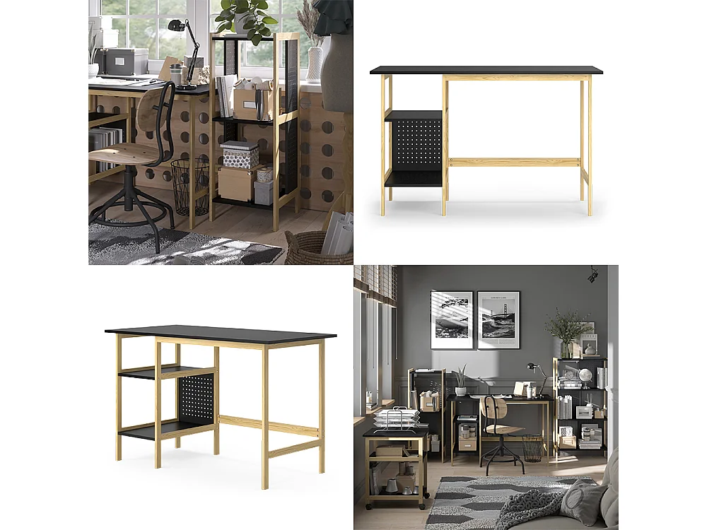 Bureau noir 120x60x75 elvia