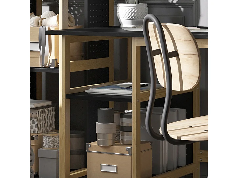 Escritorio negro 120x60x75 elvia