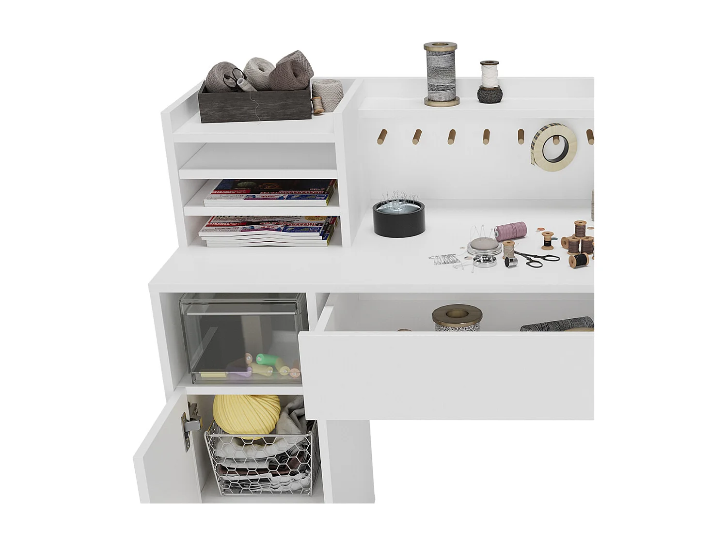 Bureau blanc 126.8x50x100
