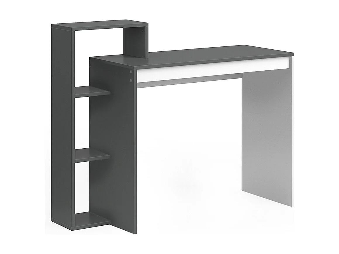 Biurko antracyt/biały 110x40x91 leo