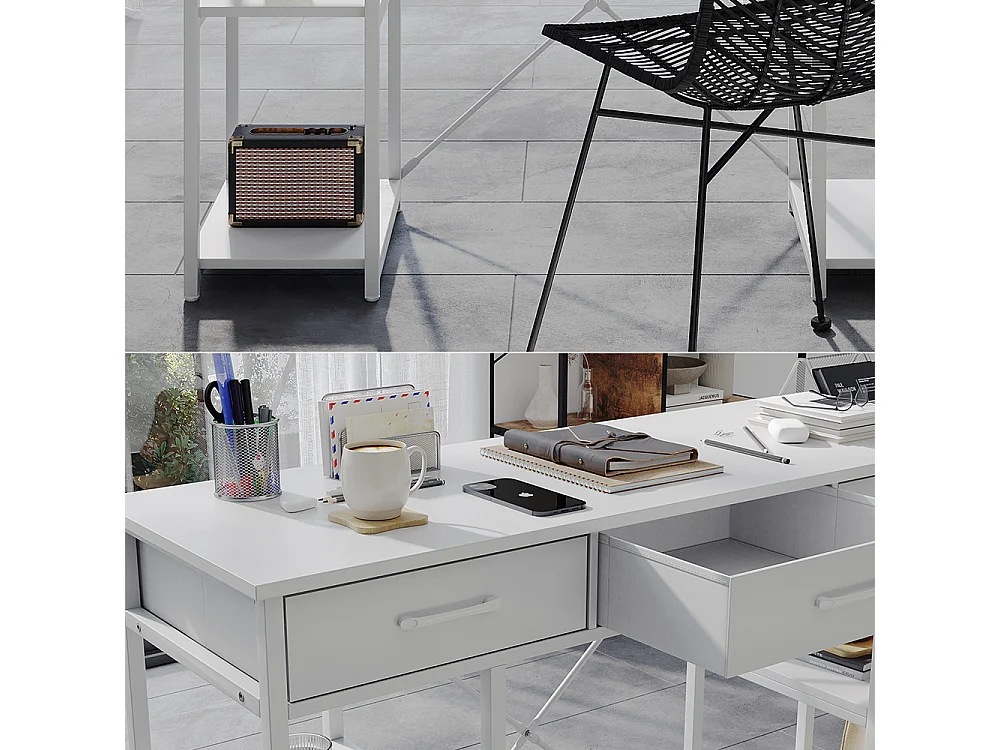 Schreibtisch weiß 120x40x78 chino