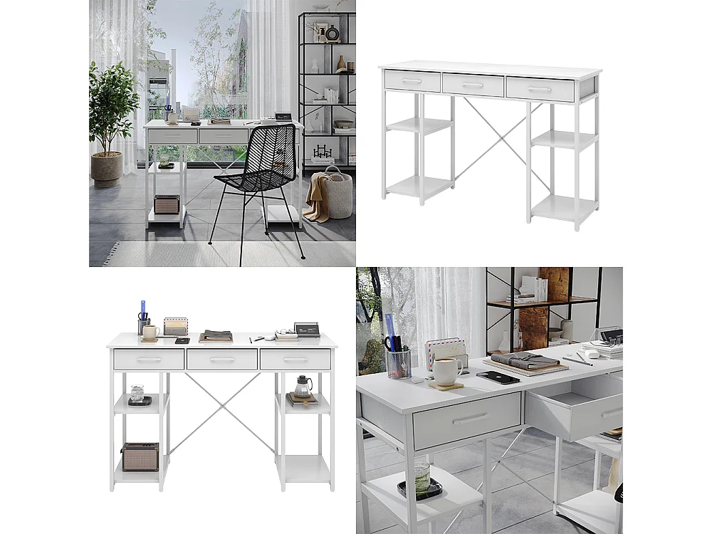 Schreibtisch weiß 120x40x78 chino