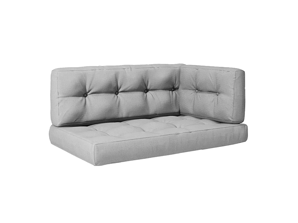 Ensemble de coussins de palette gris 120x15x80