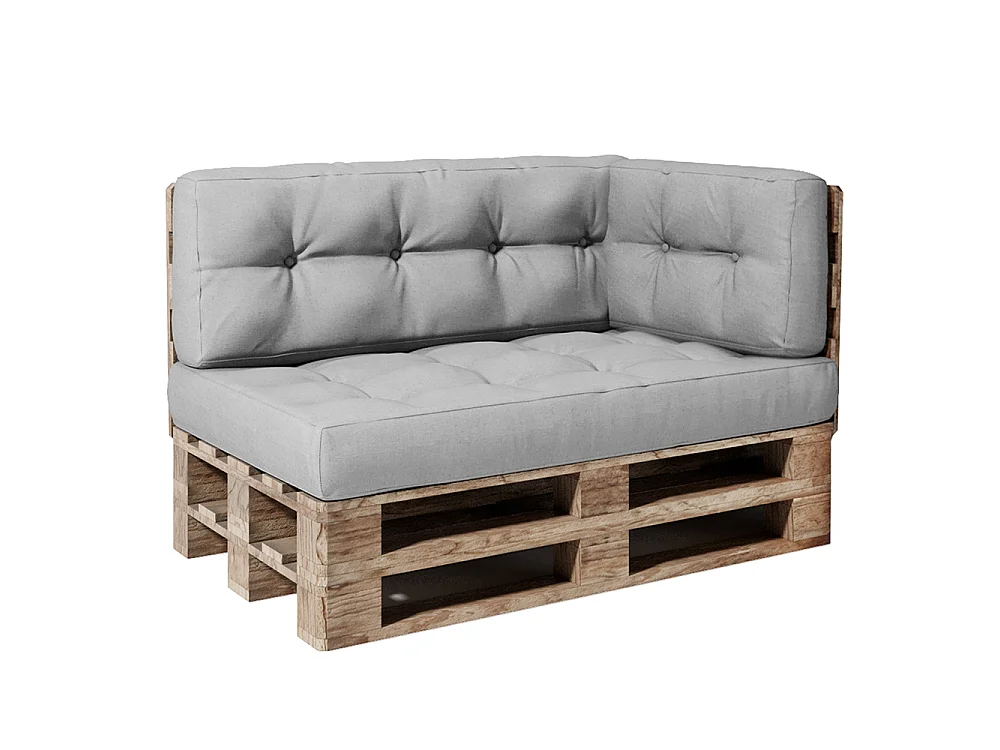 Ensemble de coussins de palette gris 120x15x80