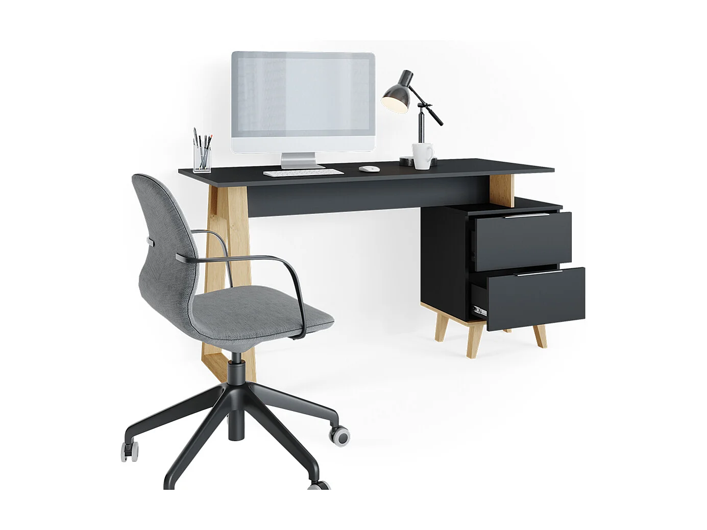 Bureau anthracite 138x60x77 nautica