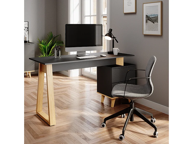 Schreibtisch anthrazit 138x60x77 nautica