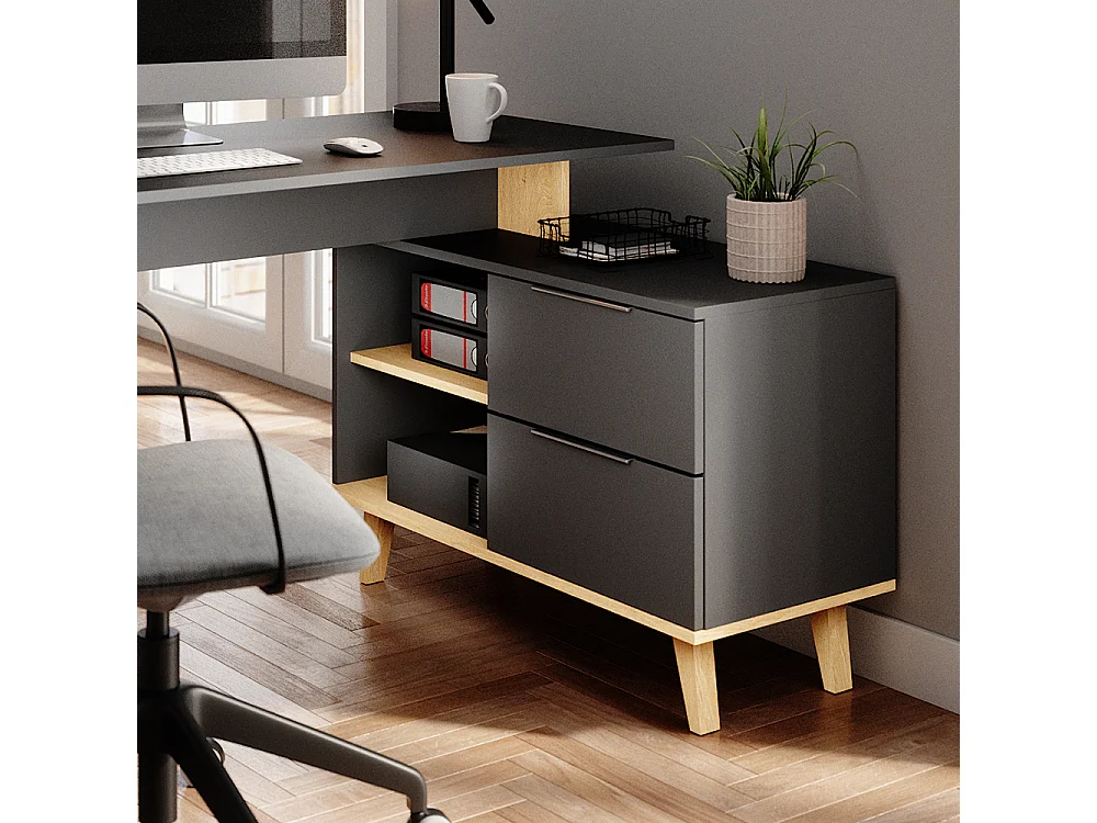 Schreibtisch anthrazit 138x60x77 nautica