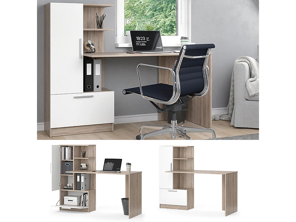 Schreibtisch sonoma/weiß 150x59.3x120.1 tomy