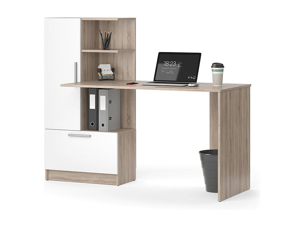 Schreibtisch sonoma/weiß 150x59.3x120.1 tomy