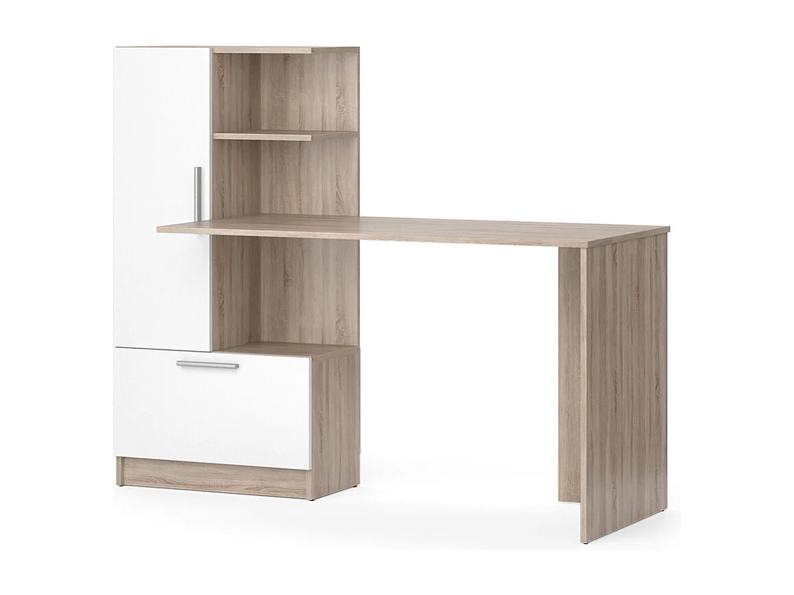 Bureau sonoma/blanc 150x59.3x120.1 tomy