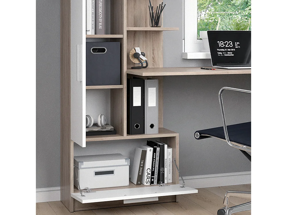 Bureau sonoma/blanc 150x59.3x120.1 tomy