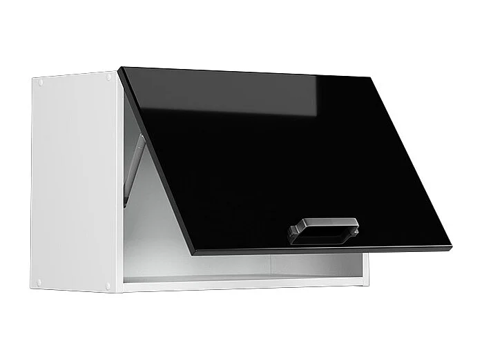 Armoire suspendue noir haute brillance 60x31x40 r-line
