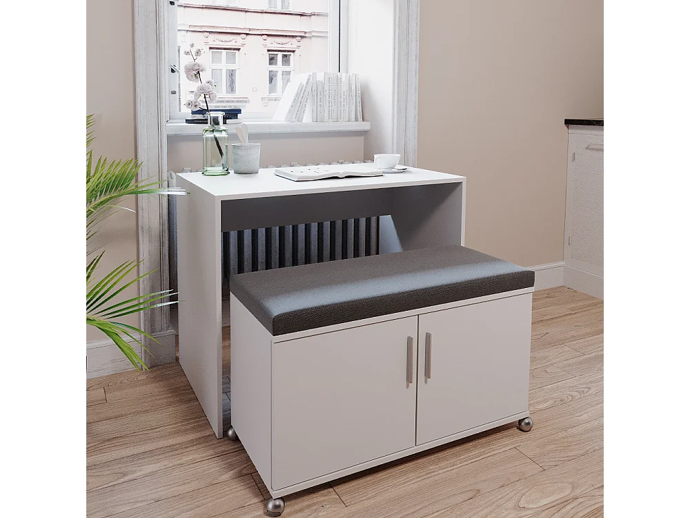 Biurko biały 93.2x60x76.2 flona