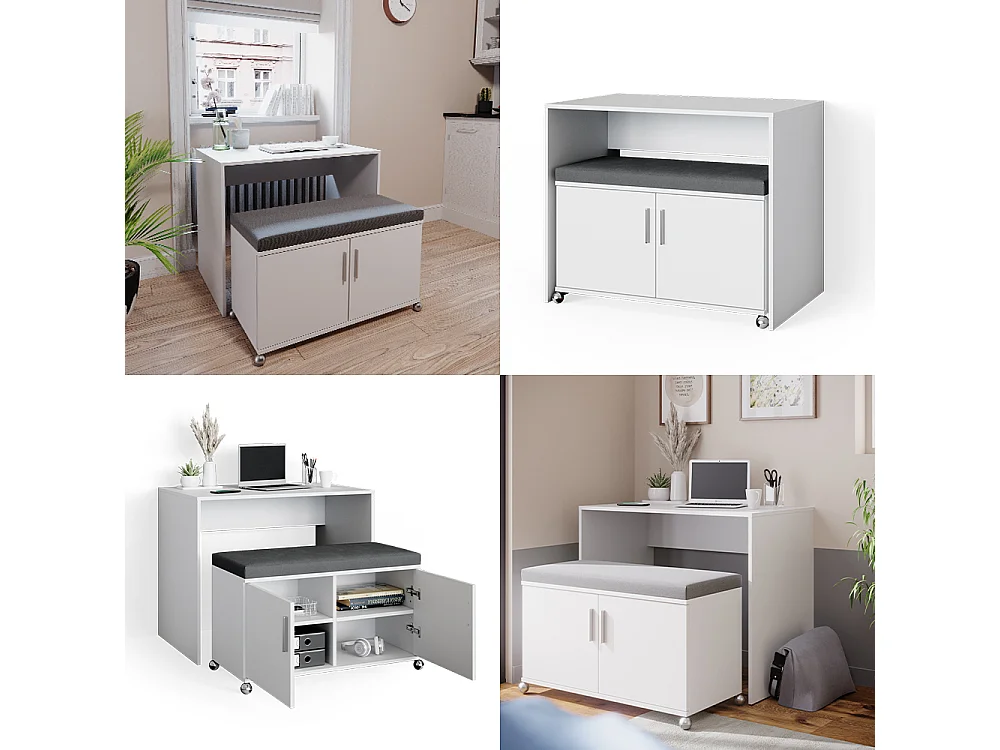 Biurko biały 93.2x60x76.2 flona