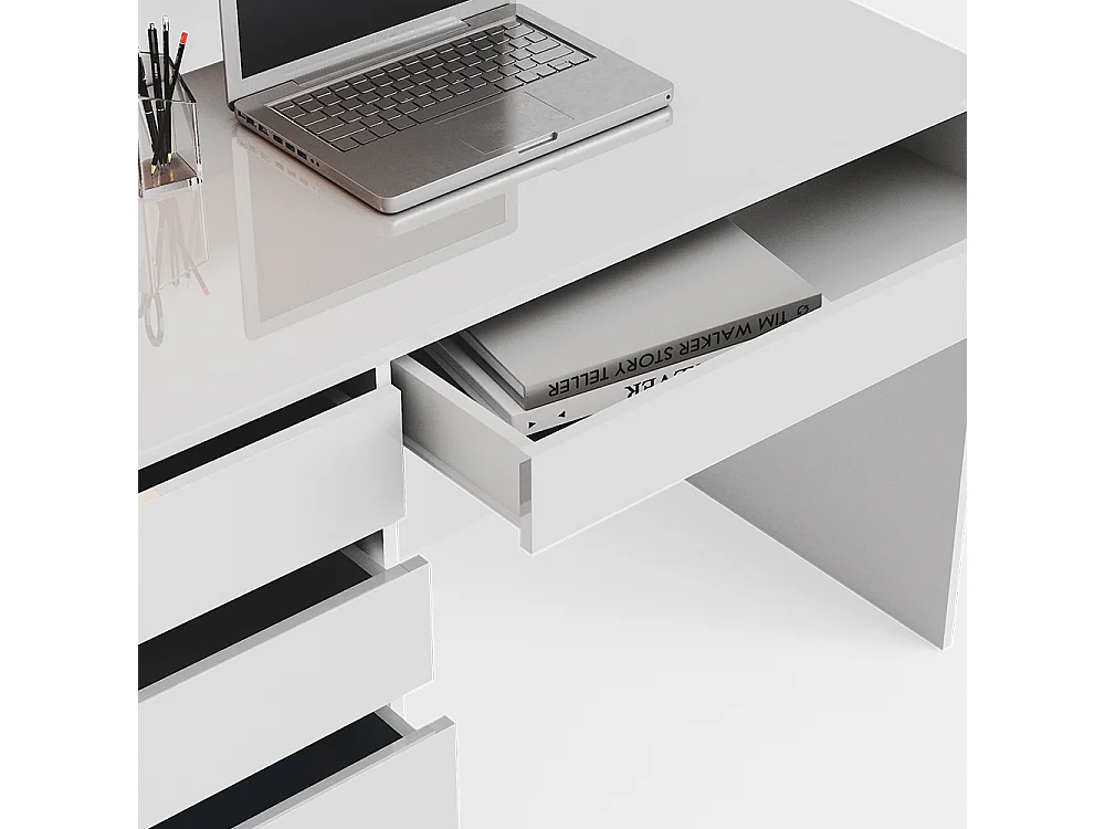 Schreibtisch weiß 55x120x75 sherry