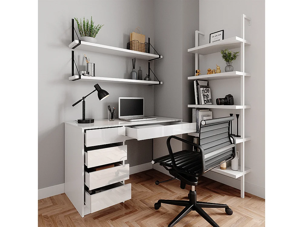 Bureau blanc 55x120x75 sherry