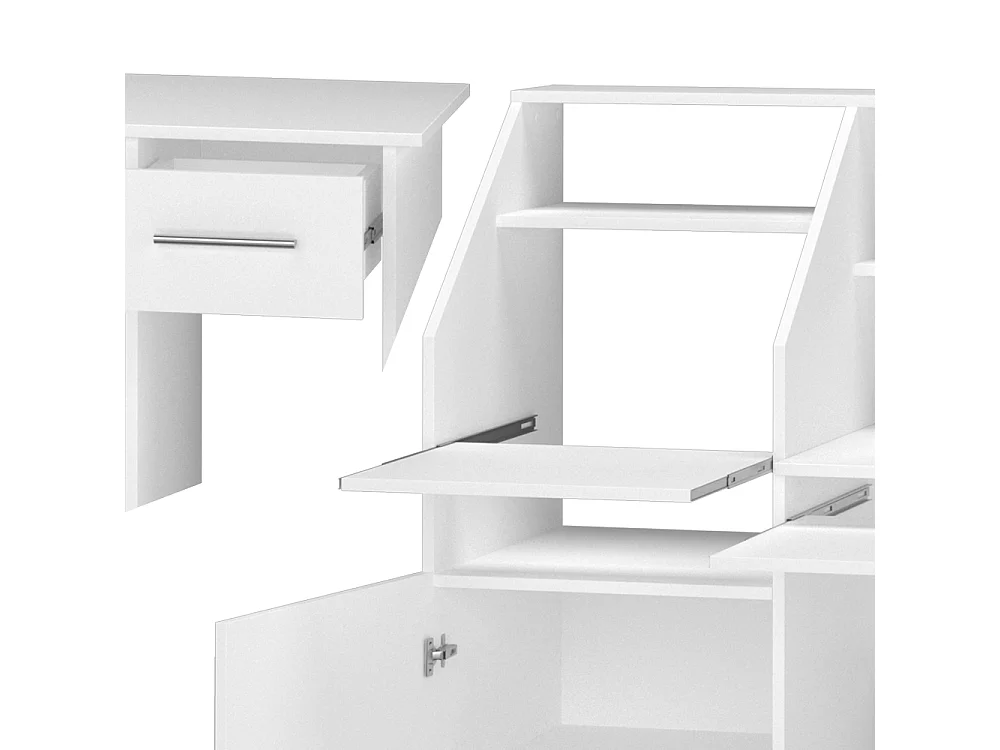 Scrivania bianco 166x50.5x117 edwin