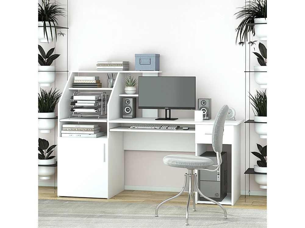 Bureau blanc 166x50.5x117 edwin