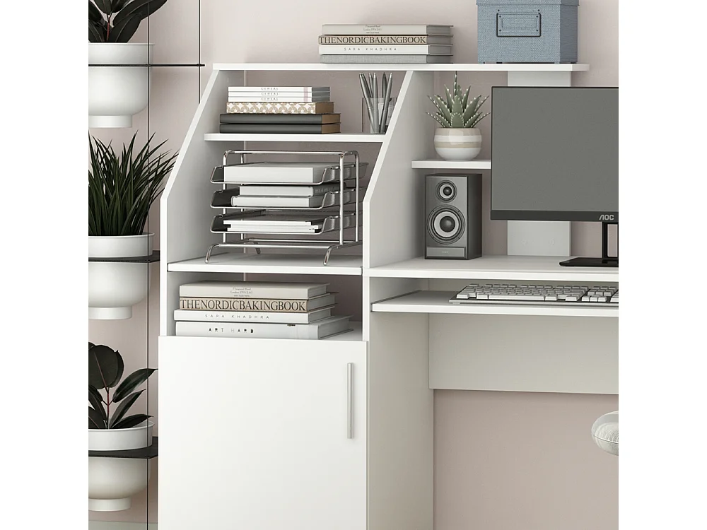 Bureau blanc 166x50.5x117 edwin