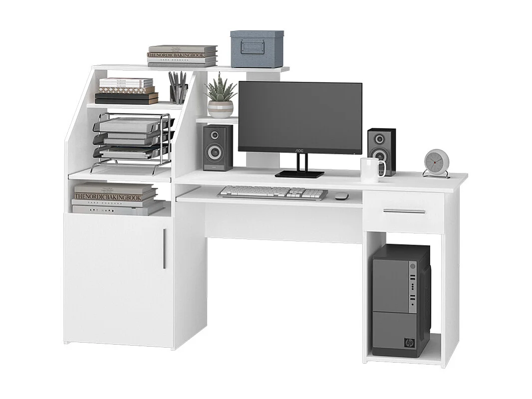 Bureau blanc 166x50.5x117 edwin