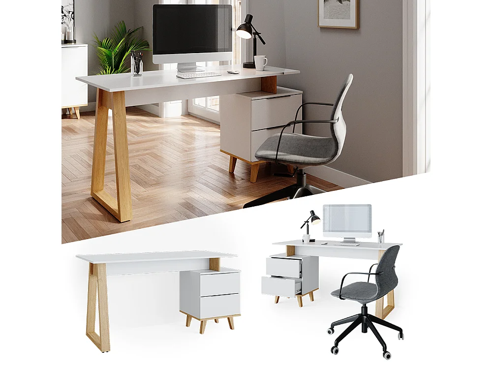 Schreibtisch weiß 138x60x77 nautica