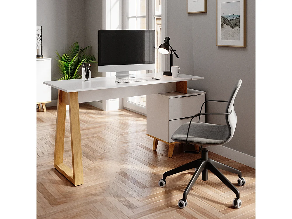 Bureau blanc 138x60x77 nautica