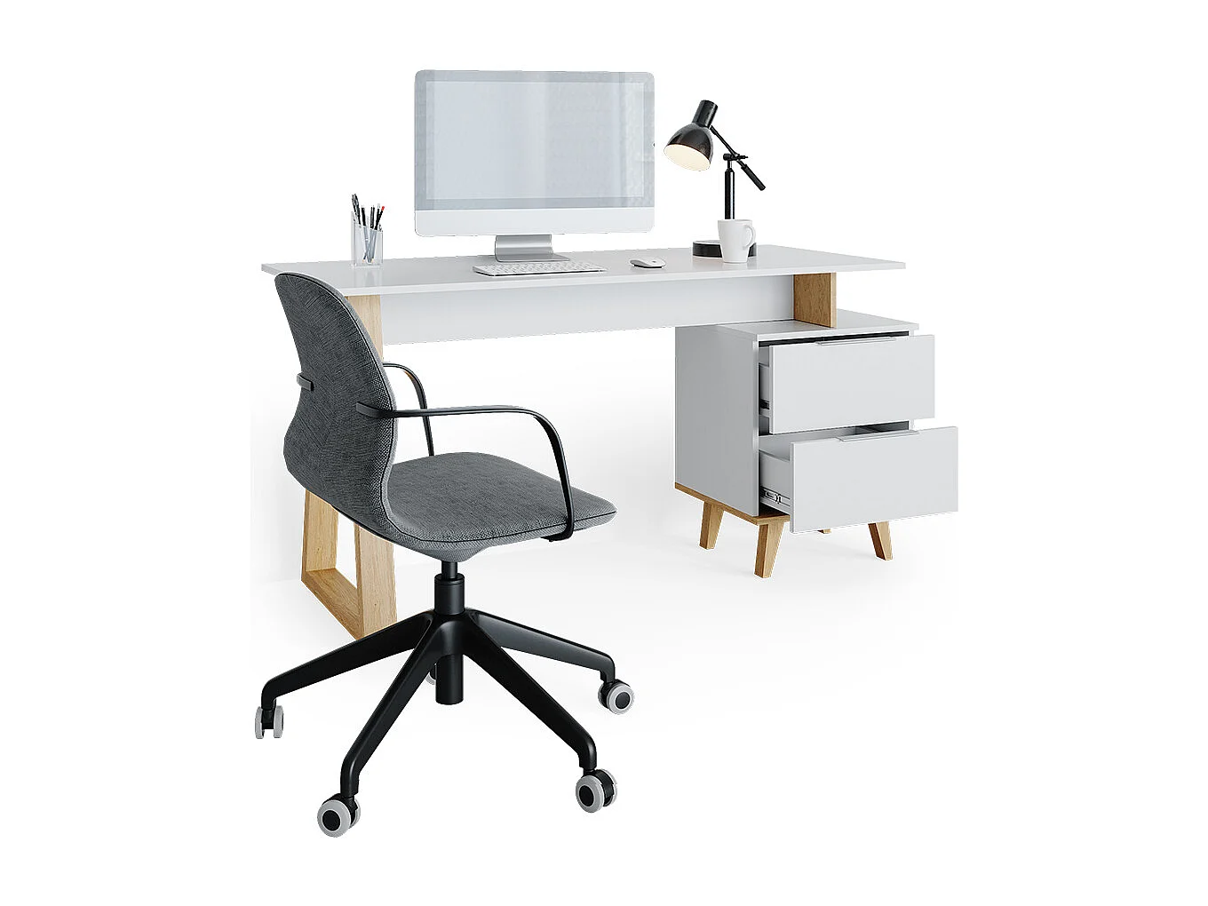 Bureau blanc 138x60x77 nautica