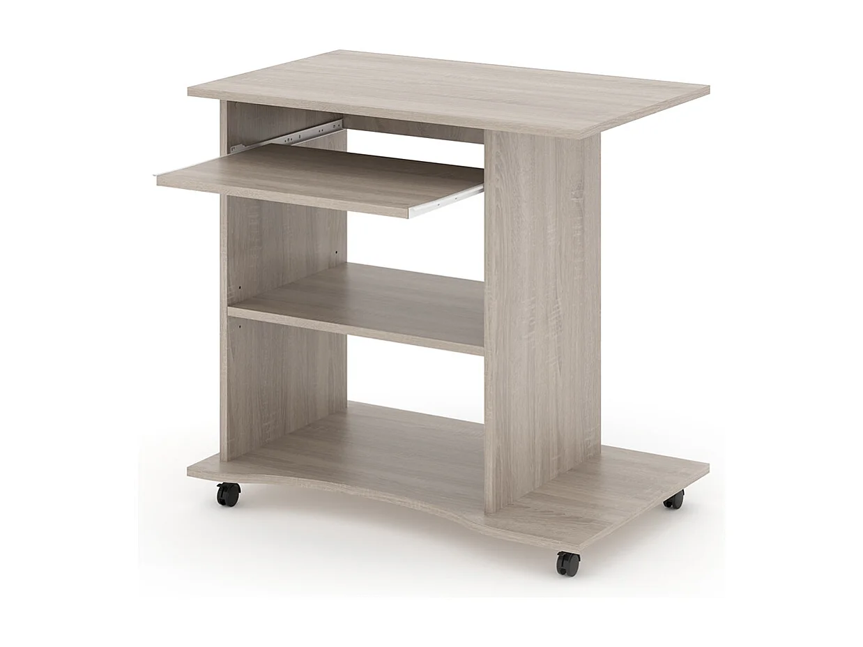 Scrivania con ruote sonoma 80x50x75 harm