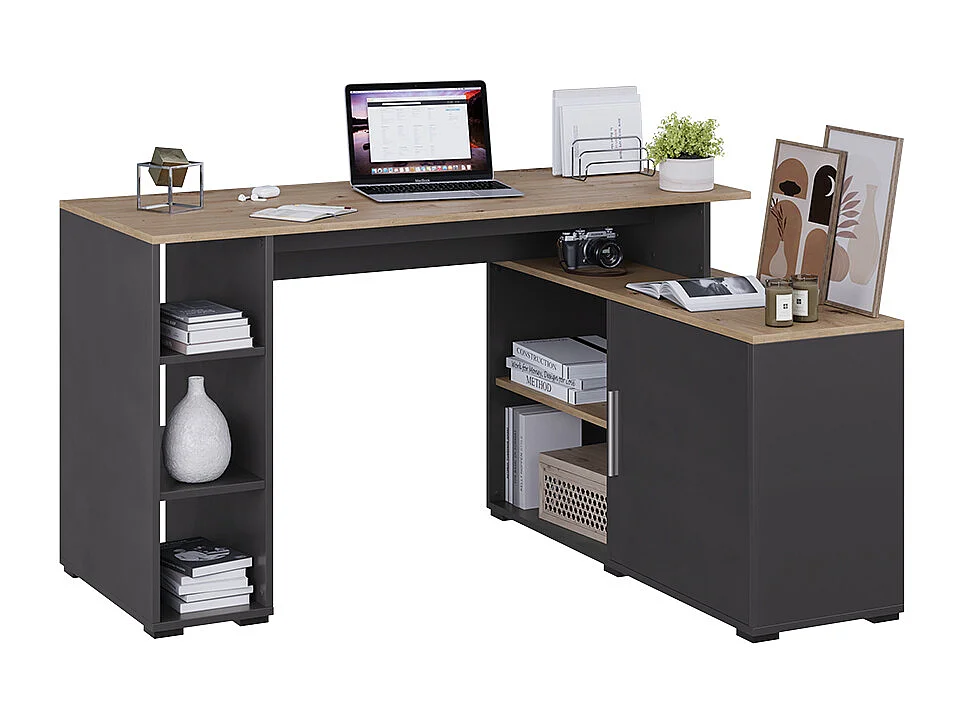 Bureau dangle anthracite/artisan 135x110x75.5 rudy