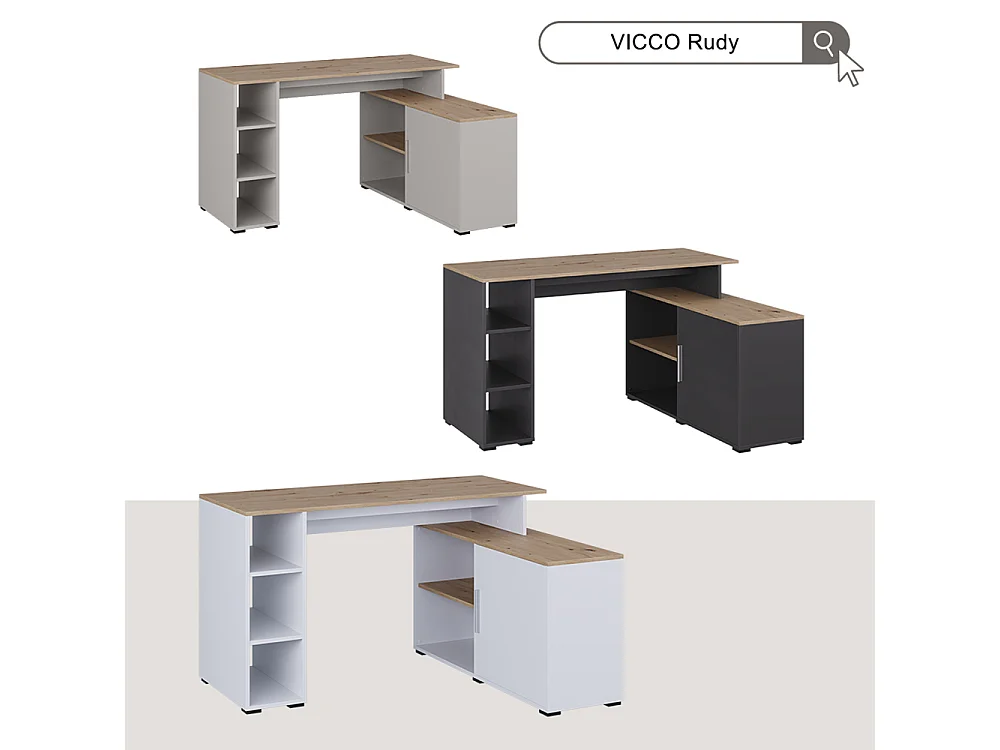 Bureau dangle anthracite/artisan 135x110x75.5 rudy