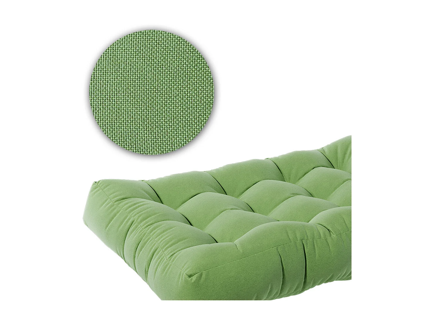 Pallet cushion set green 120x80x15 flocken